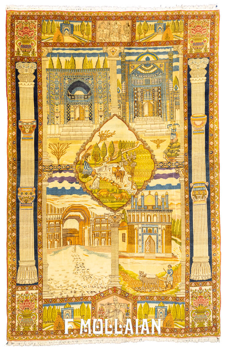 Tapis Pictural Tabriz n°:44930247